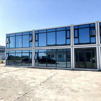 Maison modulaire préfabriquée en conteneur détachable, bureau, magasin, deux étages, 40 pieds, 30 pieds, 20 pieds, sur mesure par l'usine DXH