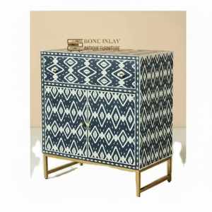 Consola de mesa de té elegante de alta calidad india, resina con incrustaciones de hueso de madera de gama alta, precio de fábrica al por mayor para sala de estar - Product Image 1