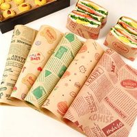 Papier d'emballage pour sandwichs personnalisé, résistant à la graisse et à l'eau, papier d'aluminium laminé pour hamburgers, papier isolant résistant à la graisse