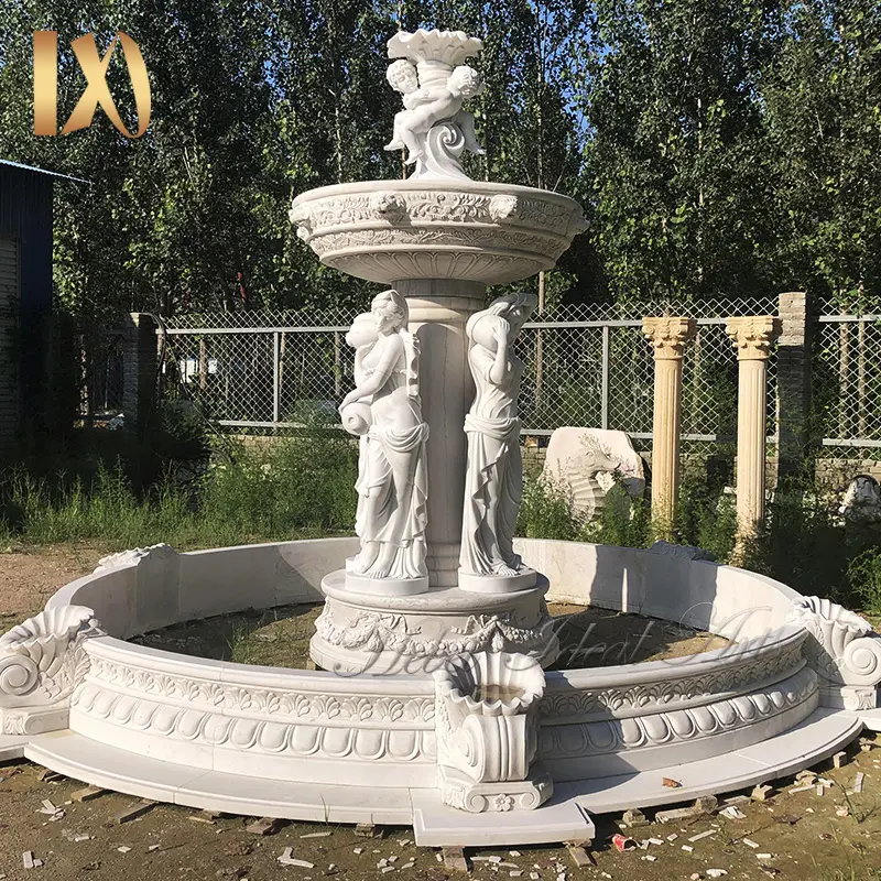 La grande cascata di vendita diretta della fabbrica di arti ideali progetta la fontana nuda del giardino del ragazzo nudo della fontana della signora da vendere