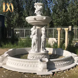 Ideal Arts Fabrik Direkt verkauf großer Wasserfall Designs nackte Dame Brunnen Nude Boy Garden Fountain zu verkaufen
