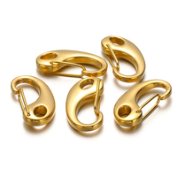 304 acier inoxydable 18k plaqué or D fermoirs de homard fermoir de crevette pour collier Bracelet fabrication de bijoux accessoires de bijoux