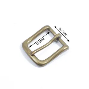 Top Quality 30mm Inner Width Zinc Alloy Adjustable Buckle Shiny Silver Metal Pin Buckles For Handbag Webbing Strap