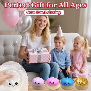 Cute Soft <b>Squishy</b> Dumpling Toy Squeeze Buns with Steamers Dumpling <b>Squishy</b> for Kids Adults Anxiety Relief and Party Favors - Product Image 4