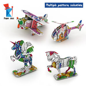 Ressources pédagogiques de l'école <span class=keywords><strong>maternelle</strong></span> pour <span class=keywords><strong>la</strong></span> classe avec marqueurs couleur drôle Doodle bricolage 3D mousse Puzzle papier animaux - Product Image 3