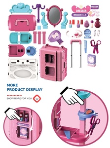Hot Selling Children Girl Kids Pretend Play <strong>Makeup</strong> Toys Set for Dressing Table Cosmetics Toy <strong>Make</strong> up <strong>Game</strong> with Trolley case - Product Image 5