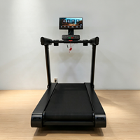 Tapis roulant professionnel haute vitesse avec console intelligente 21,5 pouces, écran sans fil, contrôle inversé, durable, pour le fitness