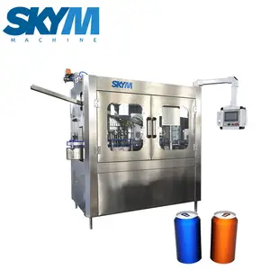 300ML Small Beer Can Filling and Sealing Machine / Completely Line Fruit Juice Industrial Can Filling Equipment