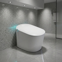 Toilette intelligente automatique en céramique au design moderne, bidet électrique, siphon en S, siège chauffant à gravité pour usage hôtelier et résidentiel
