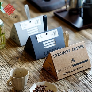 Cajas Triangulares Vacías para Empaque de Granos de Café Baoren Creative, Estilo Vintage con Asa, Reutilizables, Hechas con Materiales Reciclados Kraft - Product Image 4