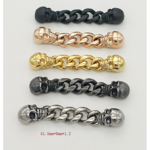 Cadena de cuentas de acero inoxidable yunnique con diseño de calavera de 51.5mm para la fabricación de pulseras, componentes de joyería. - Product Image 2