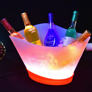 Seau à glace LED en plastique lumineux étanche plateau de service de bouteille de glace de champagne <span class=keywords><strong>pour</strong></span> les événements de fête de boîte de nuit mariage - Product Image 2