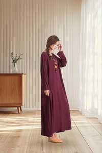 Custom Womens Cotton Linen Short Sleeve Maxi Dress Regular Fit Bohemian Eco-Friendly A-Line Silhouette <b>Plus</b> <b>Size</b> Clothing B2B - Product Image 2