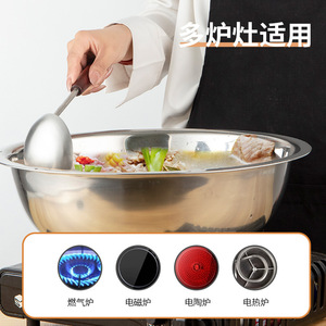 Stainless Steel <b>Round</b> <b>Basin</b> Large Thickened Food Grade Polished Surface Easy To Clean Kitchen Sink Household Use - Product Image 4
