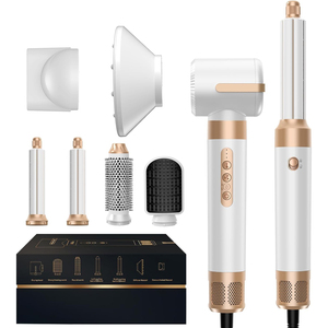High Quality Pro <b>Hot</b> Cold Air Brush Hair Dryer Set Brushless Speed Multi Styler 1400w Curler Straightener for Salon Hair Dryer P - Product Image 1