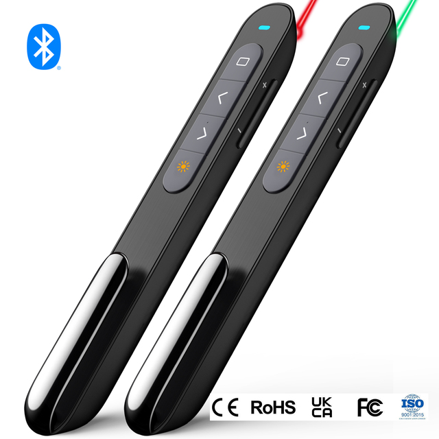 2026 Trending Smart Remote Control USB Rechargeable Custom Laser Pointer Lithium Battery Wireless Presenters with Slide Change