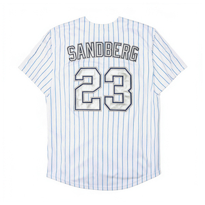 Vintage stijl gebreide honkbalshirts voor heren 10 Ron Santo 14 Ernie Banks 23 Ryne Sandberg 26 Billy Williams 31 Greg Maddux S-3XL - Product Image 4