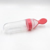 Biberon de purée de riz en silicone pour bébé avec cuillère à presser biberon de lait alimentaire complémentaire pour enfants