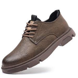 Chilowa Leather Boat Shoes <b>Men</b> Low <b>Heel</b> Breathable Rubber Sole Casual Wear Wenzhou Made - Product Image 5
