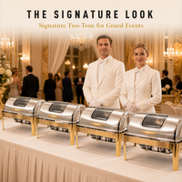 Chauffe-Plat Professionnel en Acier Inoxydable avec Fenêtre pour Buffet d'Hôtel, Portable pour Fêtes en Extérieur et Traiteur – Vente en Gros Direct Usine