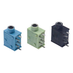 PJ-325 ช่องเสียบแจ็คเสียงสเตอริโอขนาด 3.5 มม., แบบติดตั้งแนวตั้ง 5 พิน, ขั้วต่อแบบตัวเมีย (มีจำหน่ายในสีดำ, เขียว, น้ำเงิน, แดง) - Product Image 3