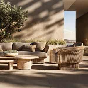 Ensemble de canapés en rotin pour mobilier d'extérieur Canapé de jardin en rotin Canapé imperméable pour hôtel, parc, <span class=keywords><strong>patio</strong></span> - Product Image 1