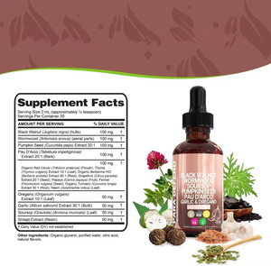 OEM Liquide d'armoise, clous de girofle entiers, gingembre, noix de Grenoble en gouttes – Favorise la santé digestive, la fonction immunitaire et la détoxification - Product Image 2