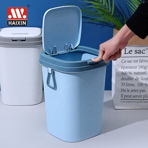 Tempat Sampah Plastik 5.7/8.7L dengan Tutup Tekan dan Model Tanpa Tutup untuk Dapur, Rumah Tangga, Kamar Mandi, Dilengkapi Pegangan - Product Image 2