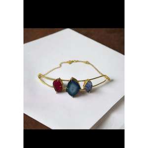 Ensemble de bijoux en laiton avec breloques palette de couleurs pastel pour femmes, fait main, pour fiançailles et mariages, produit en gros - Product Image 2