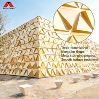 Installation facile, panneau mural en aluminium découpé au laser avec texture artistique 3D personnalisée pour façade de bâtiment moderne, revêtement décoratif