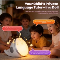 Lámpara de Atmósfera Personalizada con IA, Diálogo Inteligente, Compañero Educativo, Recargable, de ABS, para Cuentos para Dormir para Niños