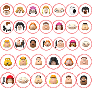 Blocchi di Costruzione in Miniatura di Personaggi di Family Guy: Peter, Lois, <span class=keywords><strong>Meg</strong></span>, Brian, Joe Swanson, Stewie, Chris, Giocattolo in Plastica per Bambini - Product Image 1