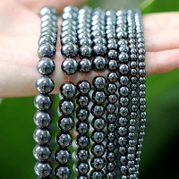 Perles rondes en pierre en gros 4mm 6mm 8mm, perles d'agate et de jade, pierres précieuses de cristal pour la fabrication de bijoux