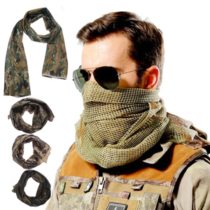 <span class=keywords><strong>Voile</strong></span> de camouflage en nylon, écharpe en maille pour sniper, cache-visage et couvre-tête portable pour le camping, la randonnée et la chasse en extérieur - Product Image 1