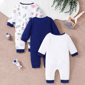 Conjunto de Mameluco de Algodón Orgánico Personalizado al por Mayor para Bebé Recién Nacido de Bambú Tejido Estilo Burbuja Ropa para Bebé - Product Image 2