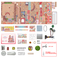 Tonecheer Vente en gros Modèle de puzzle 3D en bois Atelier de confiserie, modèle DIY à assembler avec transmission par engrenages, alimentation USB, musique et lumières