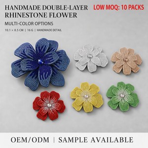 Applicazioni di Strass per Decorazioni Floreali su Indumenti, Patch di Fiori in Strass di Vetro Adatte per Vestiti e Scarpe - Product Image 1