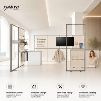 Stand d'exposition portable Tianyu Seamless Ultra Slim, montage sans outil, éclairage interne, pour salle d'exposition