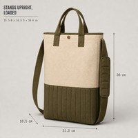 Sac fourre-tout de marché en toile de coton 16 oz, réutilisable, avec fond matelassé, doublure recyclée, zéro déchet, personnalisable avec logo, vente en gros