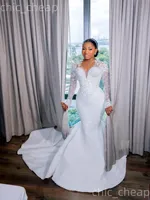 Gaun Pengantin untuk Pengantin Wanita 2026 Ukuran Besar Model Duyung Gaun Pengantin Robes De Marie Gaun Tamu Pernikahan Wanita