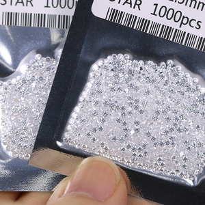 1000 pz/conf. Pietre CZ Sciolte di Grado A, Taglio Stella Rotondo Bianco, Zirconia Cubica Creato in Laboratorio - Product Image 3