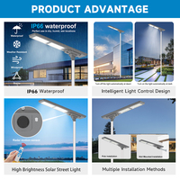 Lampadaire Solaire LED Tout-en-un Économique en Acier Galvanisé Estampé IP66 300W 400W 600W 800W pour Vente en Gros