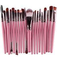 Kit de pinceaux de maquillage professionnels de haute qualité, ensemble de pinceaux de maquillage végétalien doux pour le visage, quantité minimale de commande, 20 pièces