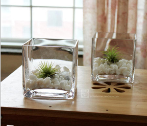 Vuông Hình Chữ Nhật Gương Cube Vase Và Đám Cưới Nhân Đôi Bảng Mariage Lọ Chất Lượng Tốt Thủy Tinh Cho Trang Trí Nội Thất Trong Suốt - Product Image 4