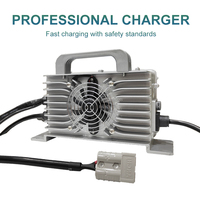 Chargeur de batterie LiFePO4 Li-ion pour moto et VTT Longrun Q2-1500 noir argenté à refroidissement par air 48V 72V