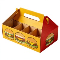 Boîtes de livraison de fast-food pour hamburgers et frites, qualité alimentaire, personnalisables avec logo, écologiques, biodégradables, pliables, finition mate, vente en gros