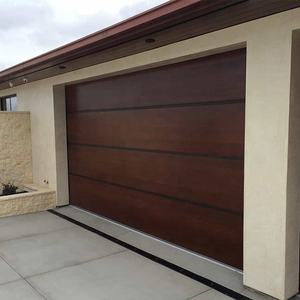 Télécommande électrique privée personnalisée avec télécommande par application Porte de <span class=keywords><strong>garage</strong></span> en bois massif, chêne blanc, chêne rouge, teck de cèdre rouge, cerisier - Product Image 2