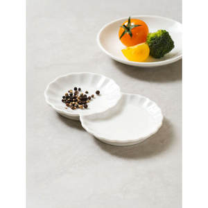 Plats et assiettes blancs à 2 espaces - Product Image 1