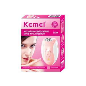 Épilateur électrique pour <span class=keywords><strong>femme</strong></span> <span class=keywords><strong>Kemei</strong></span> KM-189B, deux vitesses, rechargeable, étanche, portable, rasoir pour les jambes et la zone du bikini - Product Image 5