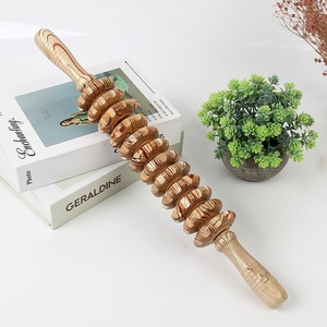 Diep Weefsel Lichaamsbeen <span class=keywords><strong>Massager</strong></span> Handheld Houten Roller Met Ballen Voor Spierpijn Stick <span class=keywords><strong>Machine</strong></span> - Product Image 1